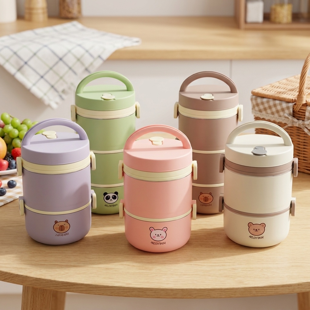 Baby Food Warmer - 304 Paslanmaz Çelik Termal Öğle Yemeği